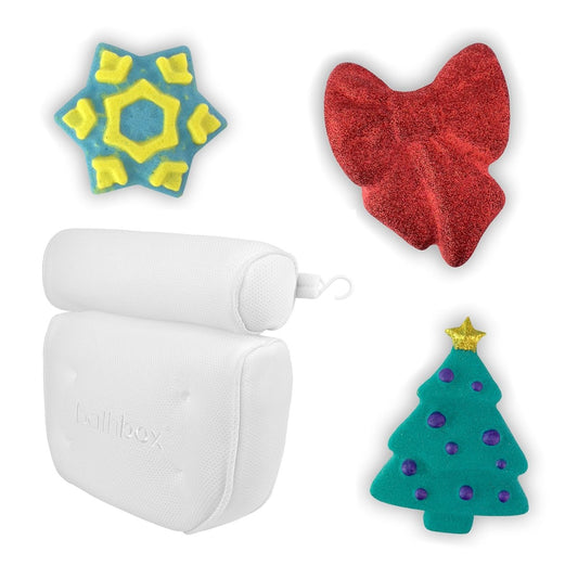 Bath Pillow & Bath Bombs Christmas Gift Set by Bath Box Australia