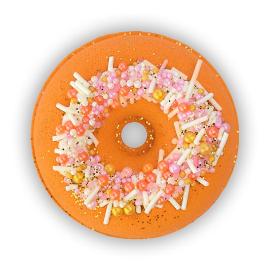 Orange Glaze Donut Bath Bomb by Bath Box Australia