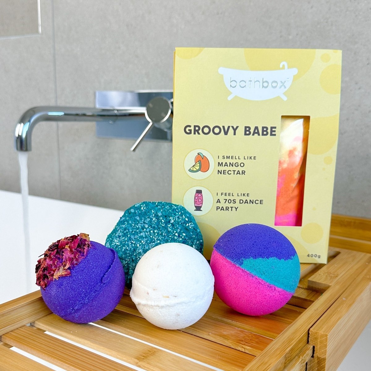 Best Sellers Bath Gift Set - Bath Pillow & Bath Caddy, Bath Bombs, Bubble Bar & Dust by Bath Box Australia