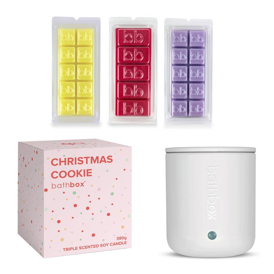 Wax Warmer, Soy Melts & Christmas Cookie Candle Gift Set